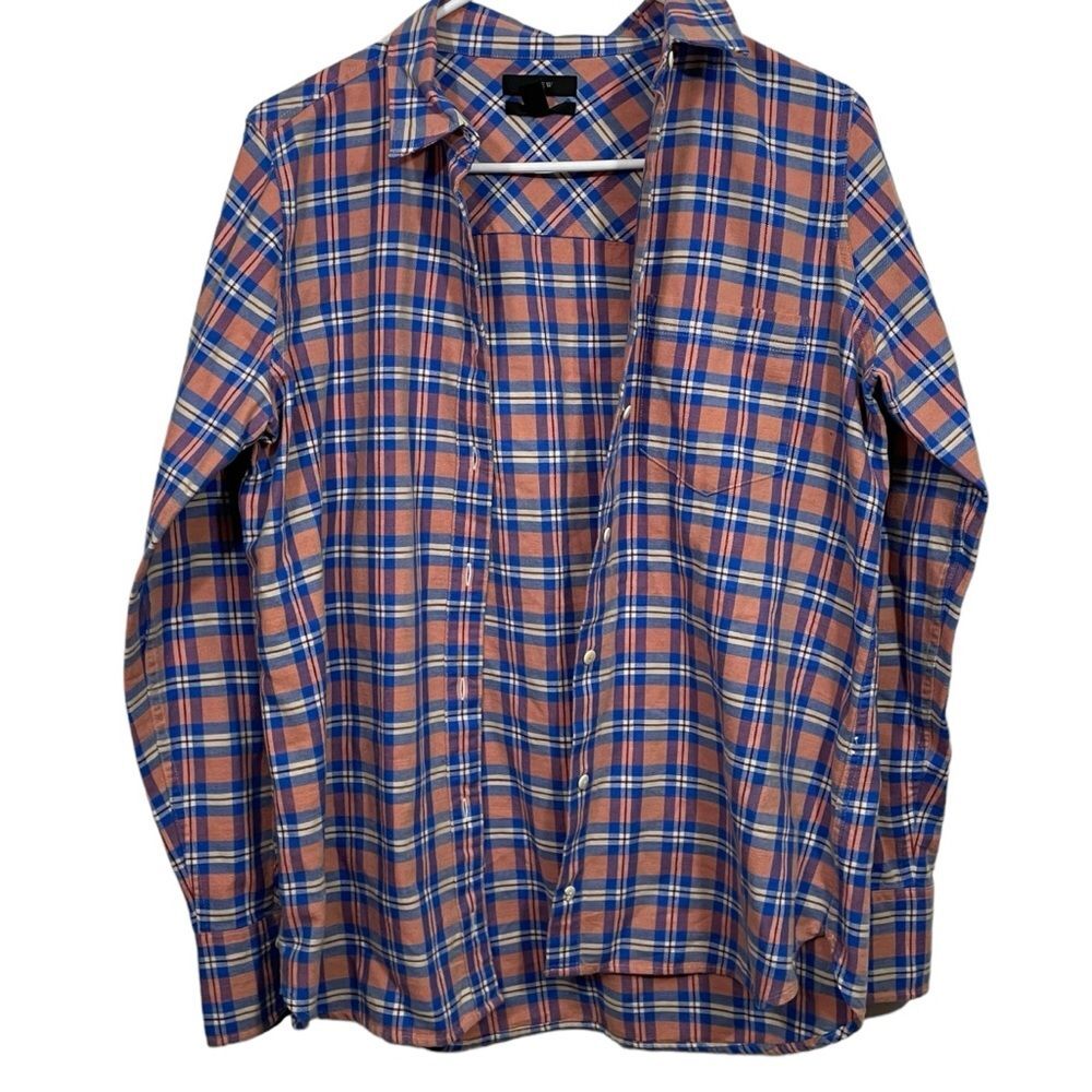 J. Crew Plaid Button Down Boyfriend Shirt